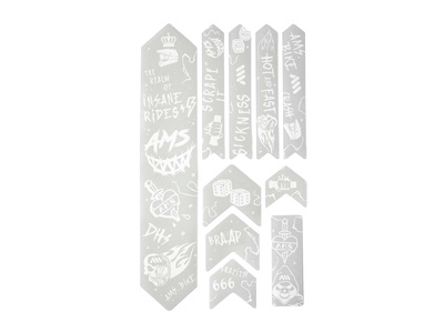 AMS Ochrona ramy naklejki White Series